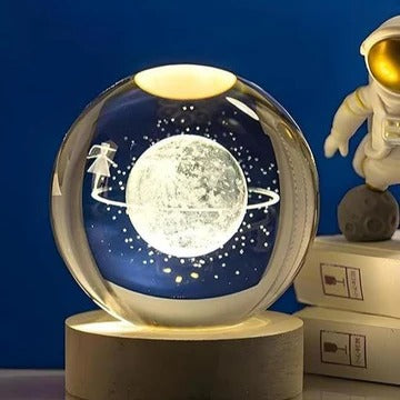 3D Galaxy Crystal Ball Lamp – LED Night Light