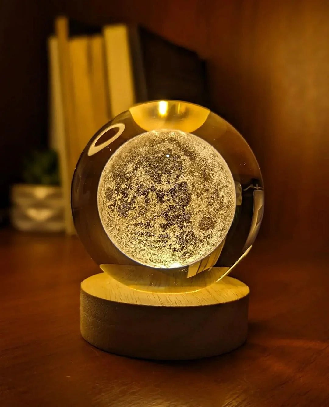 3D Galaxy Crystal Ball Lamp – LED Night Light