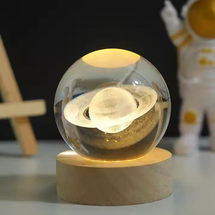 3D Galaxy Crystal Ball Lamp – LED Night Light