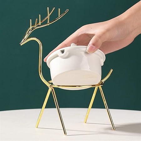 Luxury Reindeer Ashtray Holder – Nordic Style Ceramic & Metal Decor